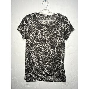 TBH cheetah print‎ twist t shirt womens medium normcore trendy casual boho fairy